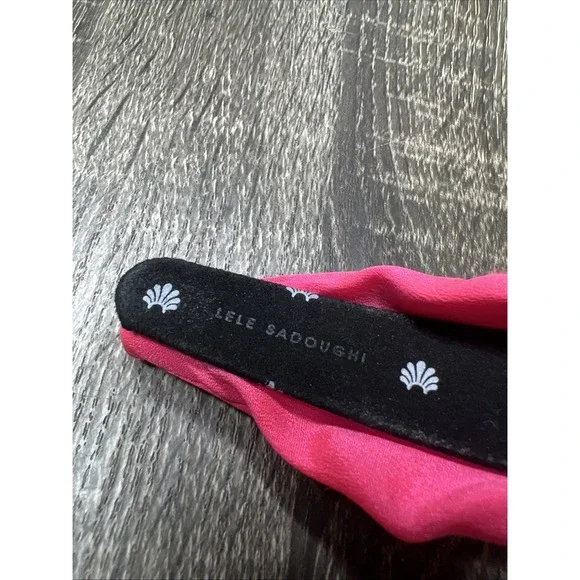 Lot Of 4 Lele Sadoughi Coral Black Tie-Dye Pink Classic Signature Knot Headband - Picture 11 of 13
